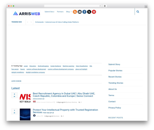 UpVote WordPress theme - arrisweb.com