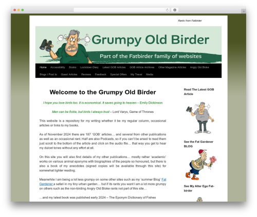 WordPress theme Grumpy Old Birder - grumpyoldbirder.com