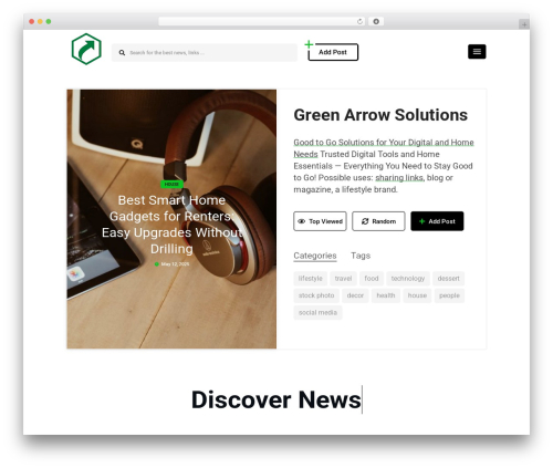 WordPress theme Netshare WP - greenarrows.net