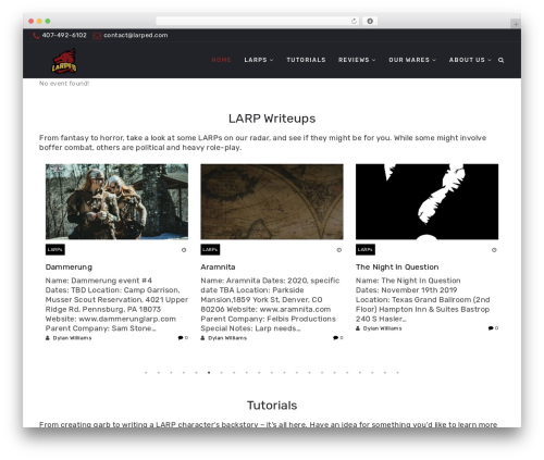 WP theme Rare - larped.com