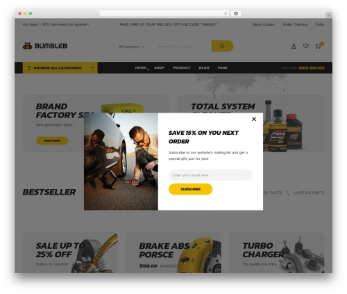 Bumbleb WordPress ecommerce theme - bumbleb.wpbingosite.com
