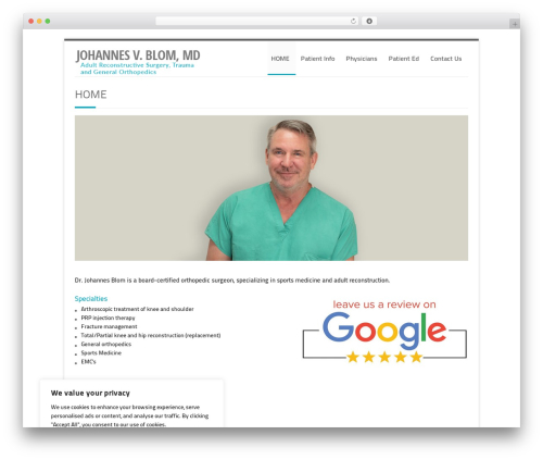 Crevision top WordPress theme - blomortho.com