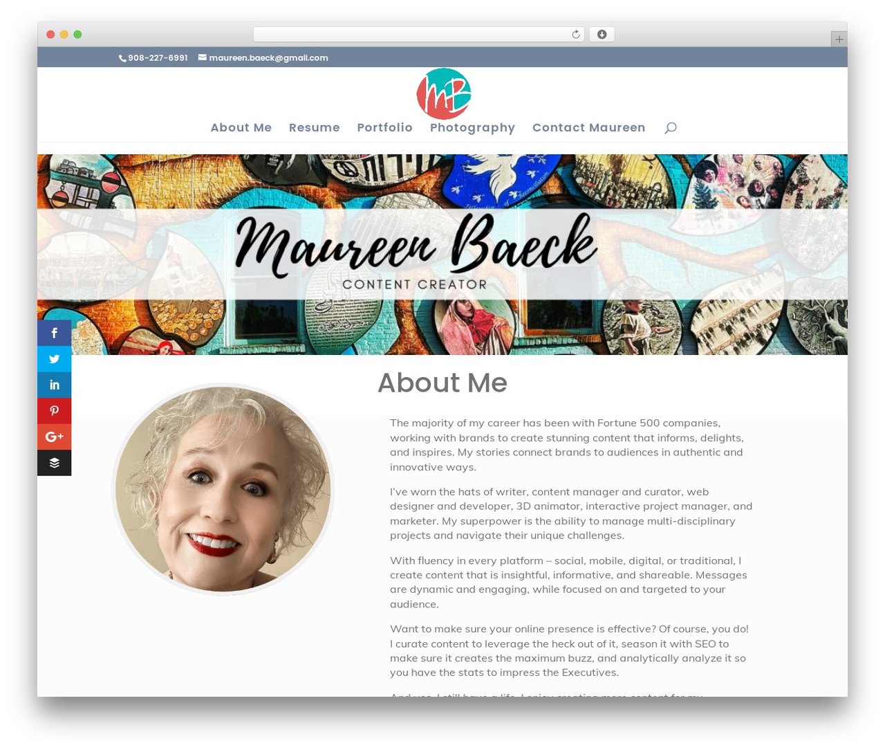 Divi premium WordPress theme - maureenbaeck.com