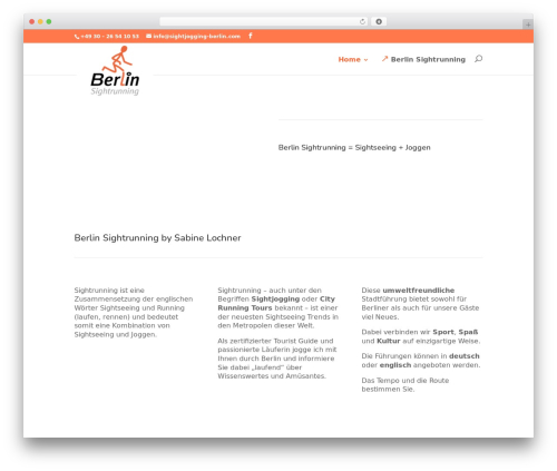 Divi theme WordPress - sightjogging-berlin.com