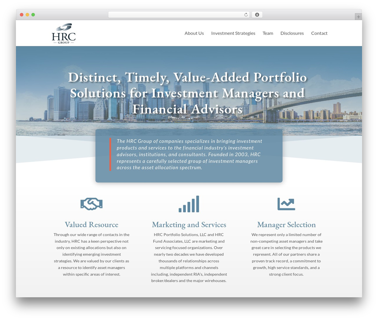 Divi WordPress theme design - hrcfinancialgroup.com