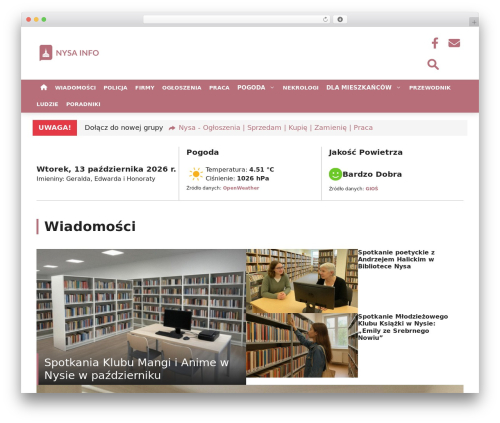 Features of local websites WordPress plugin - nysa-info.pl
