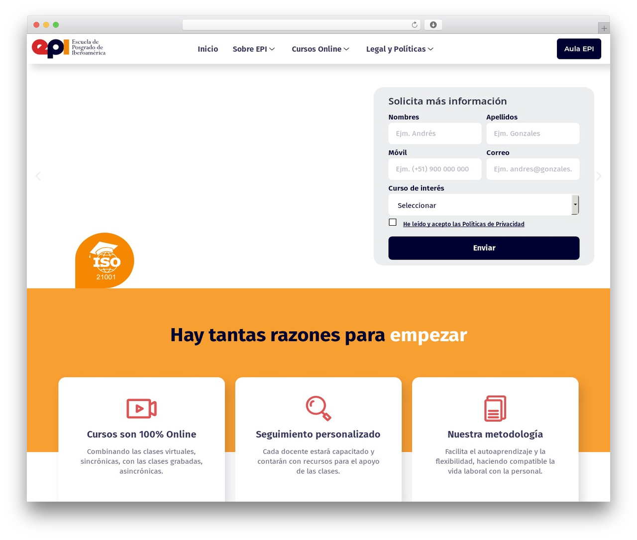 Hello Elementor WordPress theme design - epiberoamerica.net
