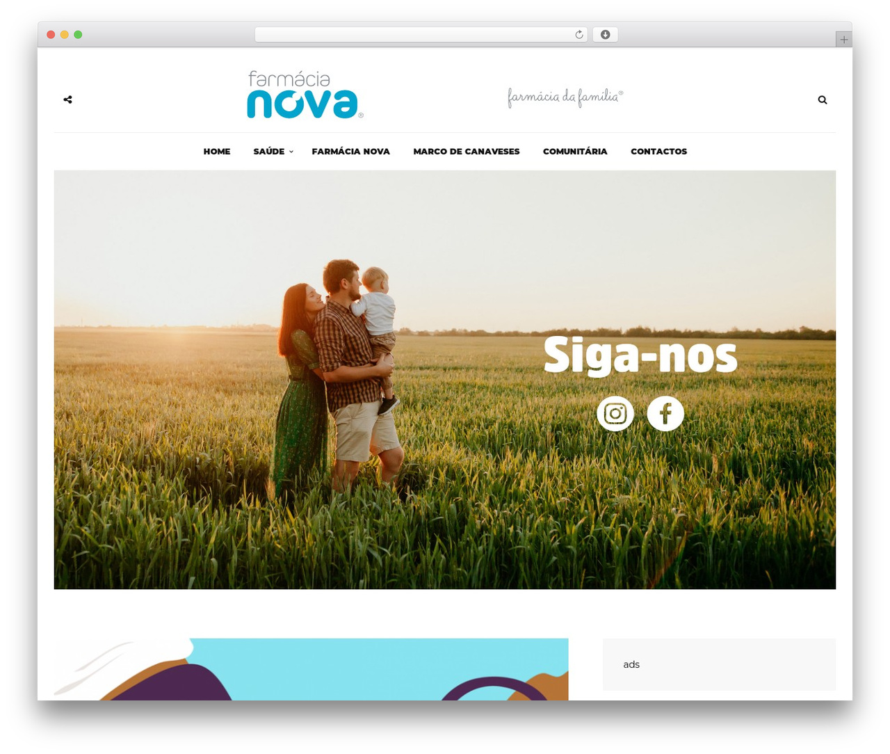 Theme WordPress Broden - farmacianova.pt