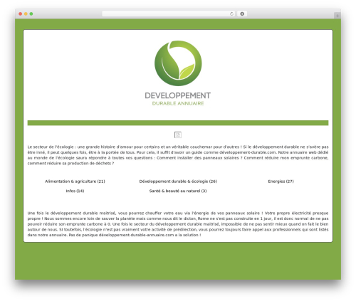 Theme WordPress generic-site - developpement-durable-annuaire.com