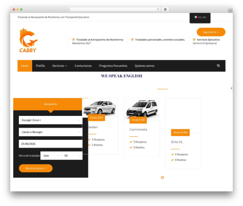 Chauffeur shortcodes post types WordPress plugin - cabby.mx