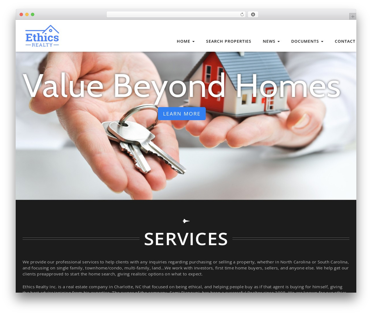 WordPress theme Integral Pro - ethicsrealty.com