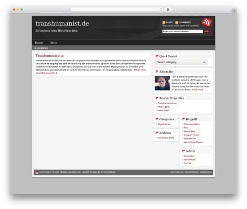 Agent WordPress theme - transhumanist.de