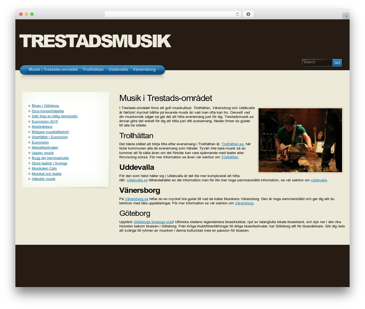 Arclite WordPress theme design - trestadsmusik.se Arclite WordPress theme design - trestadsmusik.se