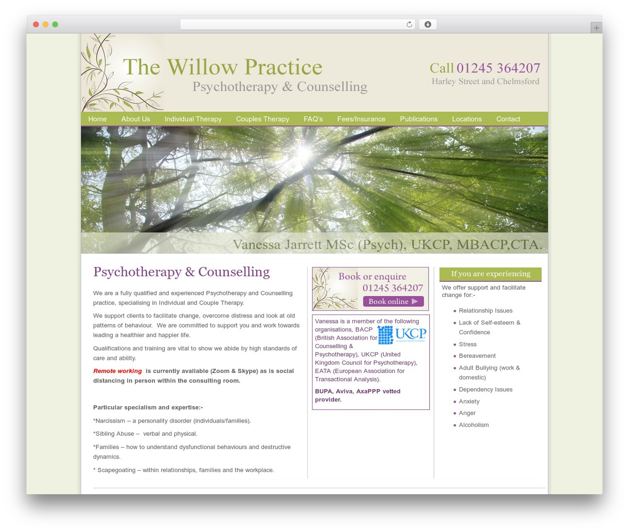 Ensemble WordPress theme - thewillowpractice.com