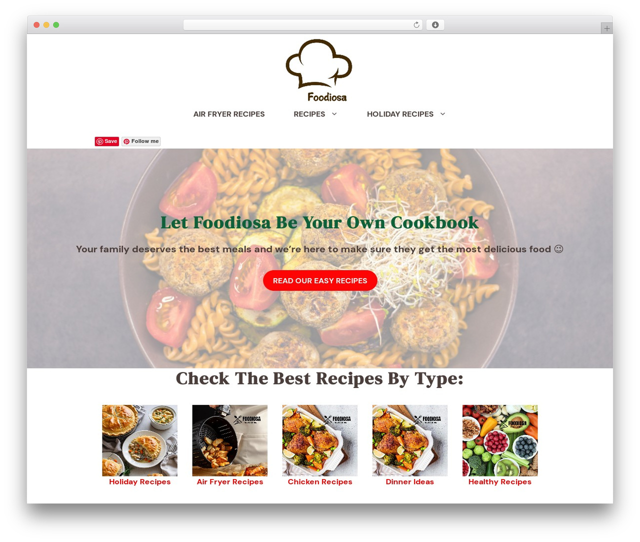 GeneratePress WordPress theme - foodiosa.com