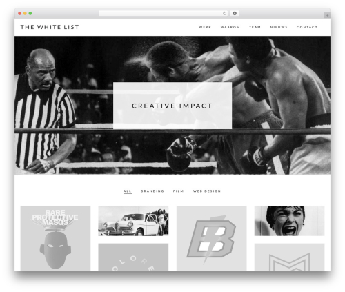 Mango premium WordPress theme - thewhitelist.nl