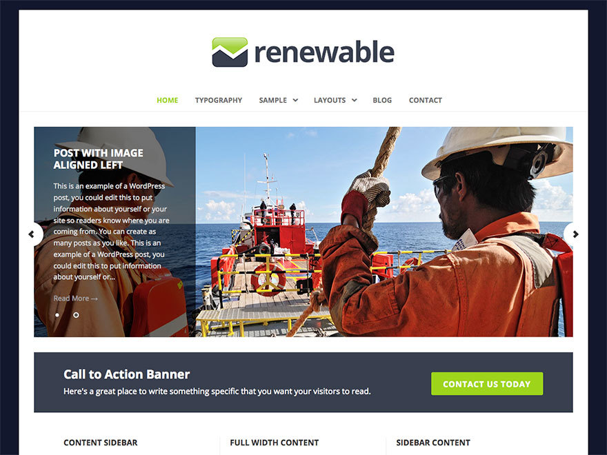 Renewable Theme WordPress theme