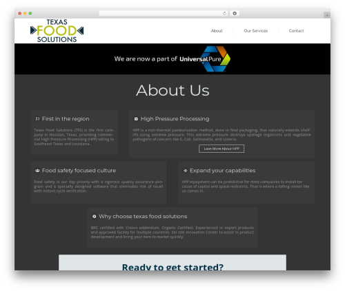 SimpleFlex WordPress theme - texasfoodsolutions.com