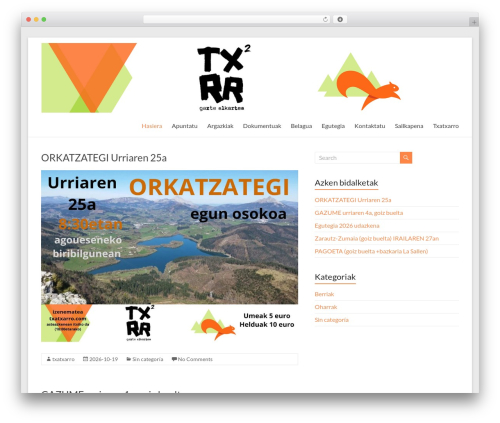 Theme WordPress Spacious - txatxarro.com