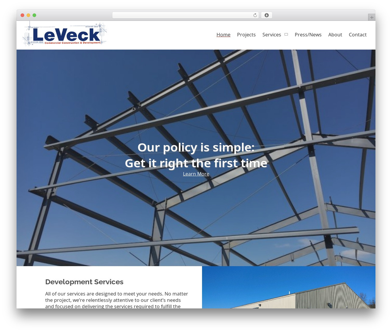 WordPress theme Leveck Construction - Developer Theme - leveckconstruction.com