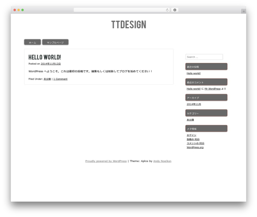 WordPress theme Aplos - ttdesign.jp