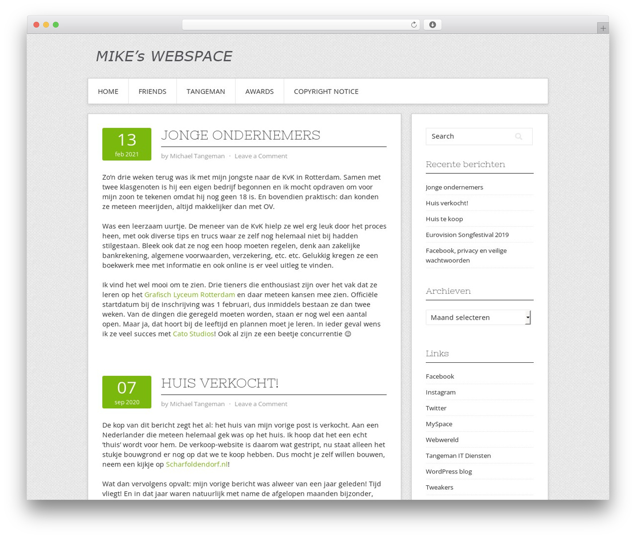 WordPress theme Contango - tangeman.net