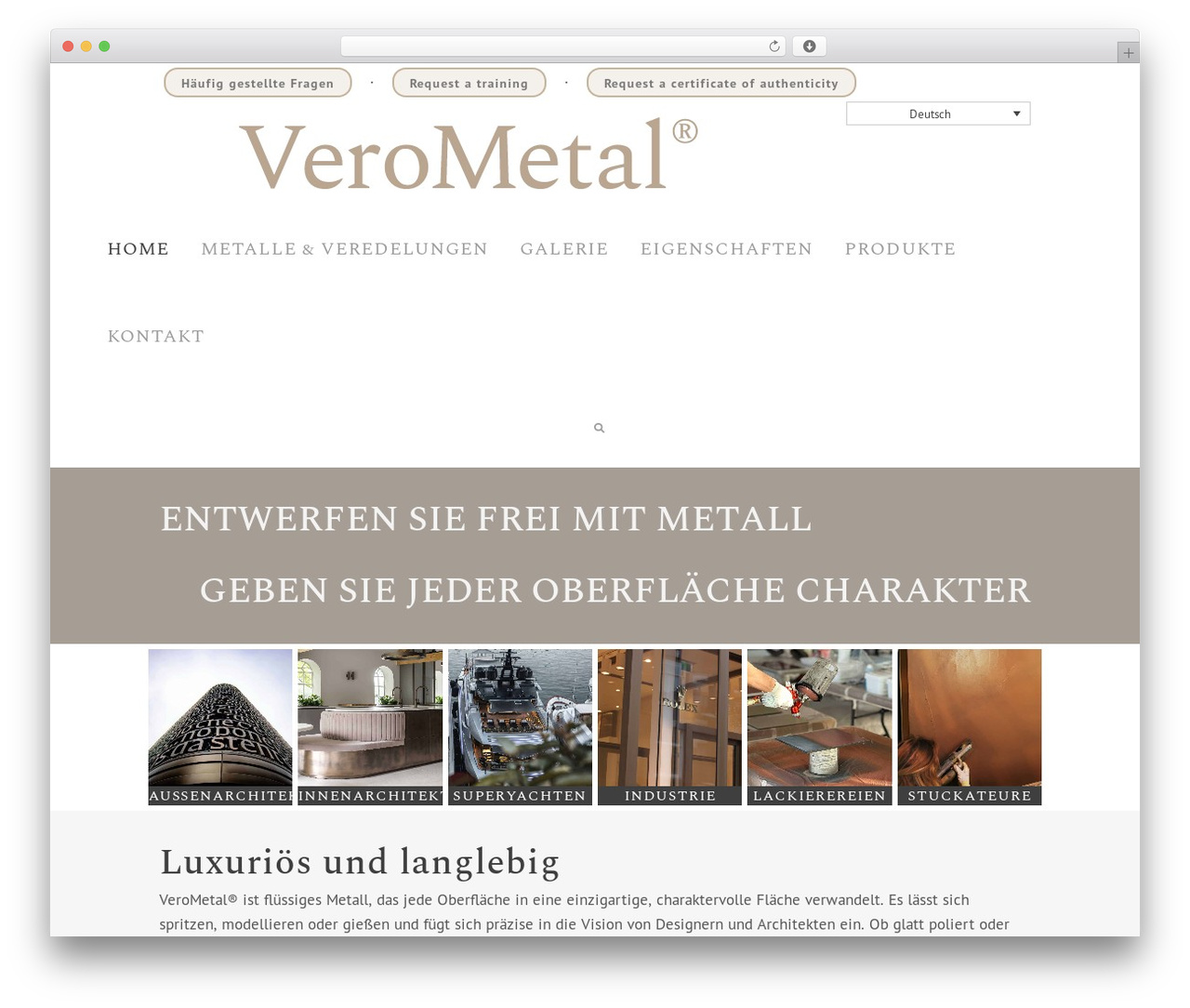 Bridge theme WordPress - verometal.de
