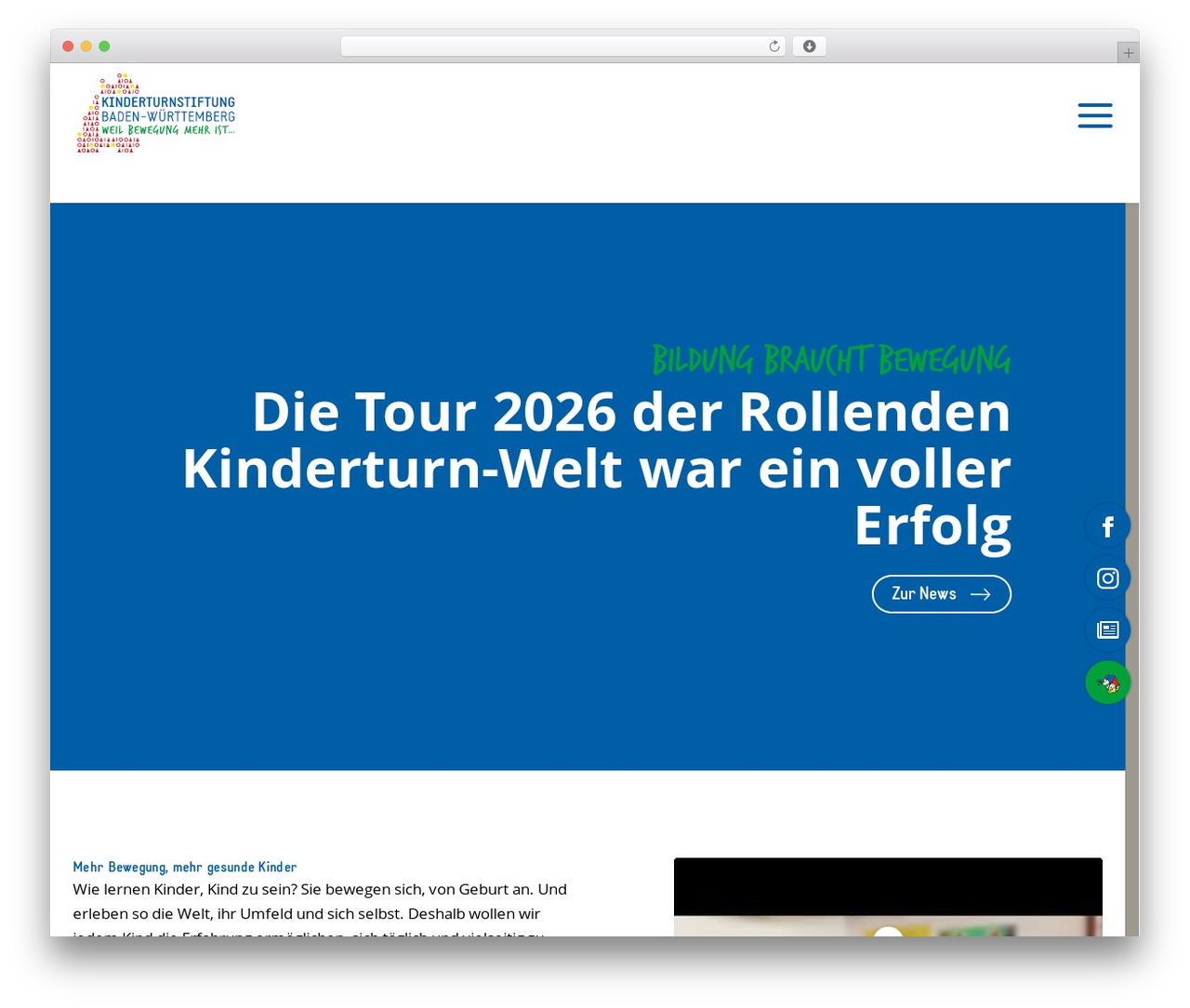 KTS2023 WordPress theme - kinderturnstiftung-bw.de