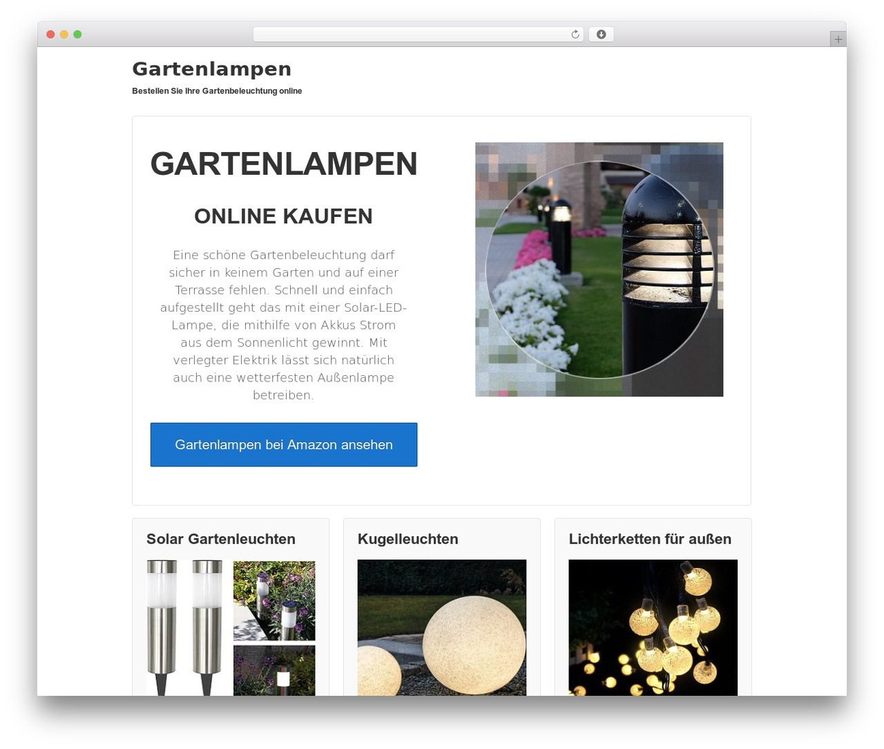 Responsive Child-Theme theme WordPress - gartenlampen.net