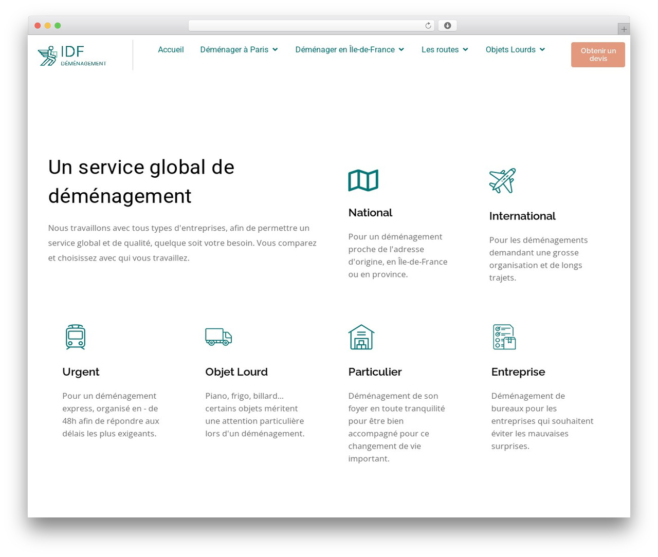 Theme WordPress Transflash - idf-demenagement.com