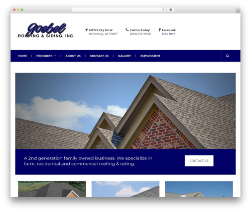 Mega Project WordPress theme - wisconsinroofing.com