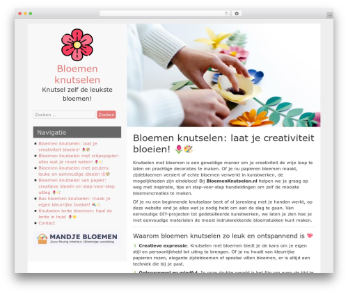 Theme WordPress LeftSide - bloemenknutselen.nl