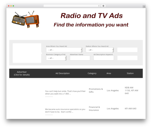 Toolset Starter top WordPress theme - radioandtvads.com