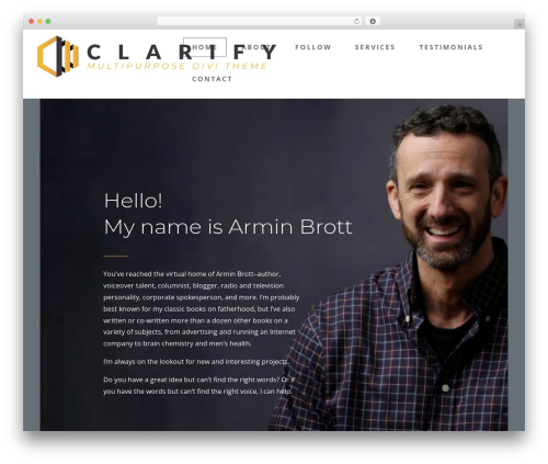 WordPress theme Clarify - arminbrott.com