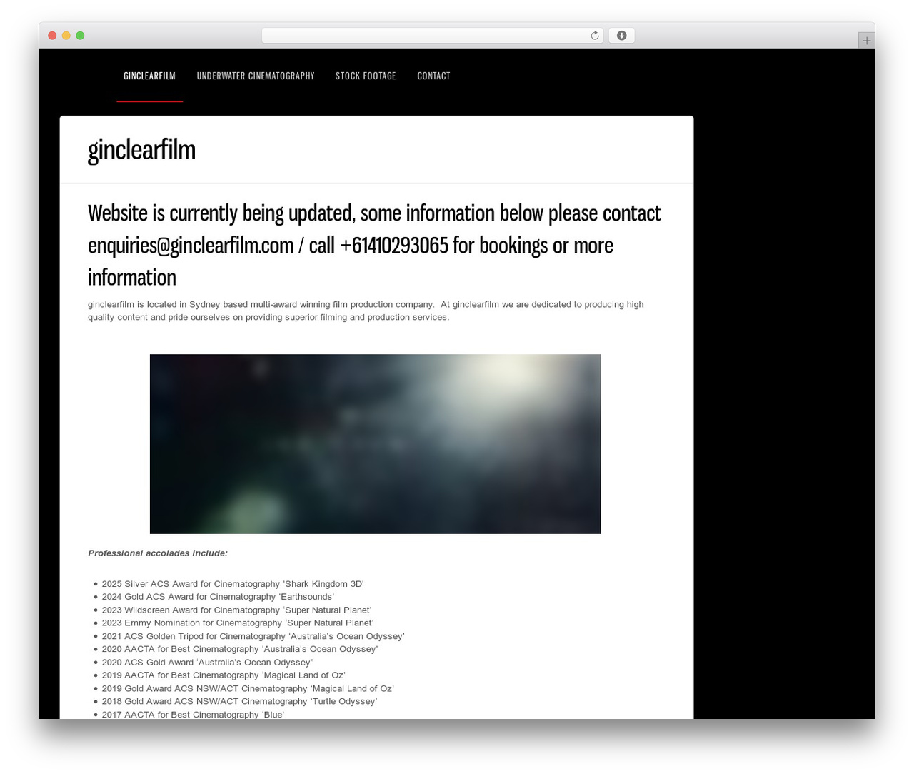WordPress theme DK - ginclearfilm.com