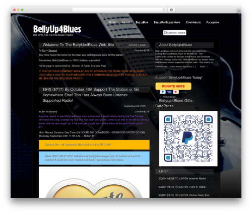 Clockwork theme WordPress - bellyup4blues.com