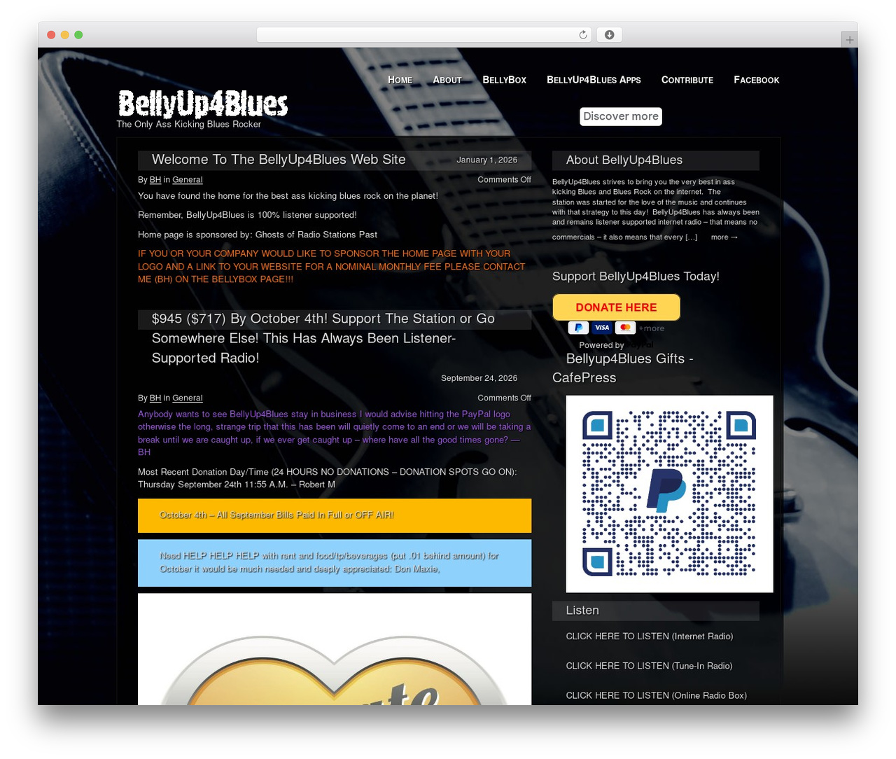 Clockwork theme WordPress - bellyup4blues.com