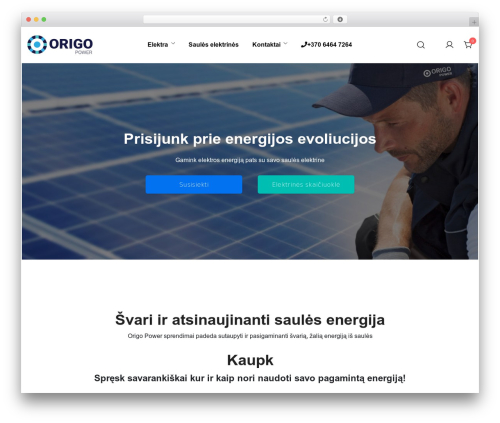 Botiga pro WordPress plugin - origopower.lt