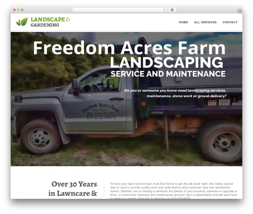 WordPress theme Landscape - landscapingbydondavis.com
