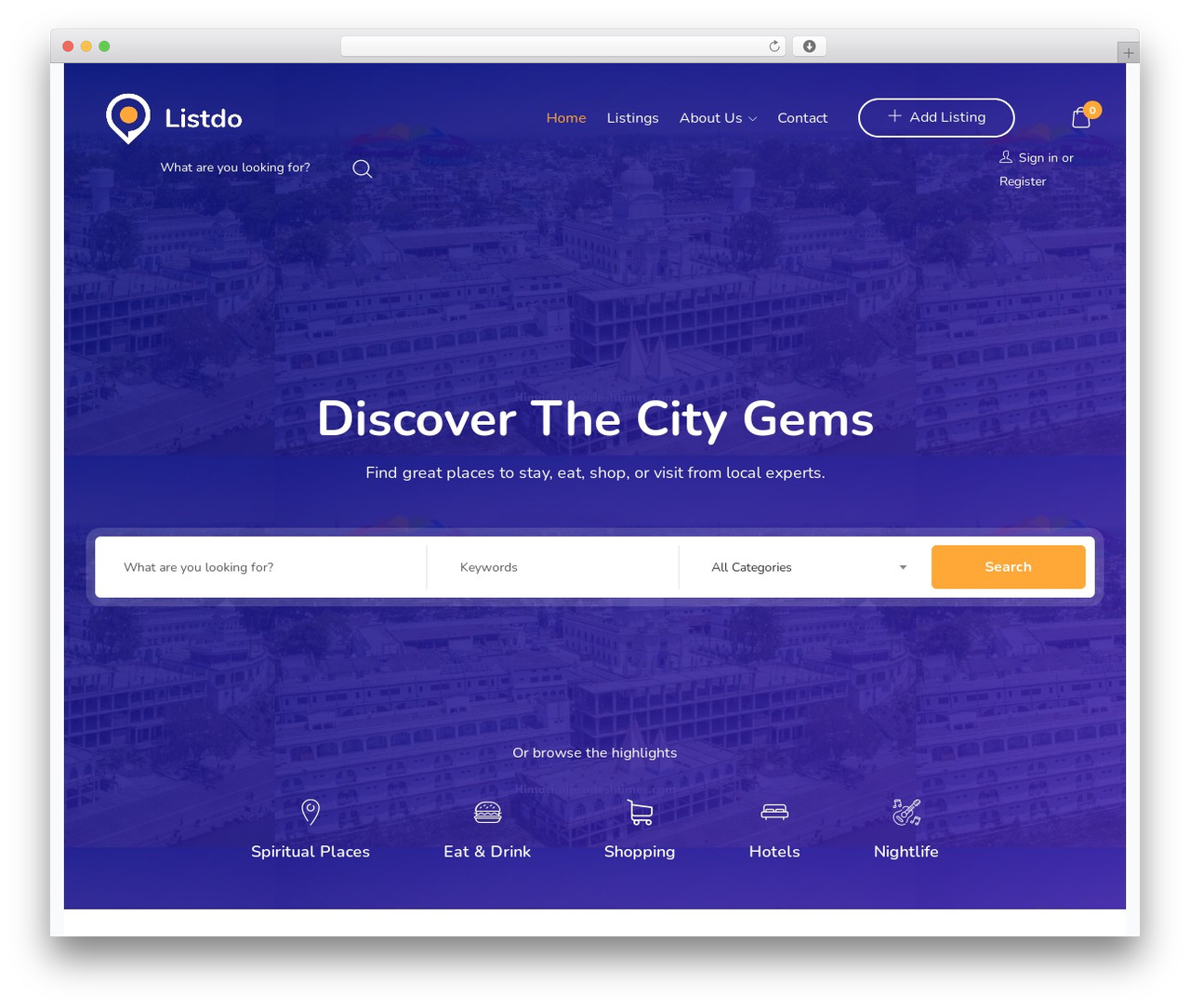 WordPress website theme Listdo - paonta.in