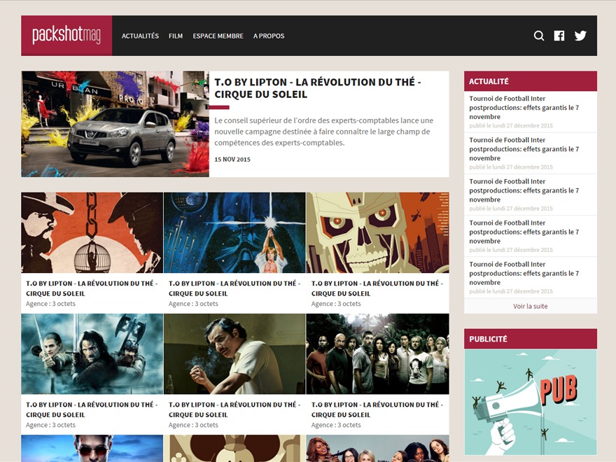 Packshotmag theme WordPress by 3Octets