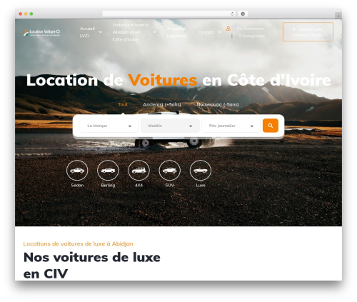 Vehica theme WordPress - www.location-voitures.ci