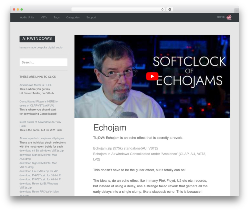 WordPress theme Fixed - airwindows.com