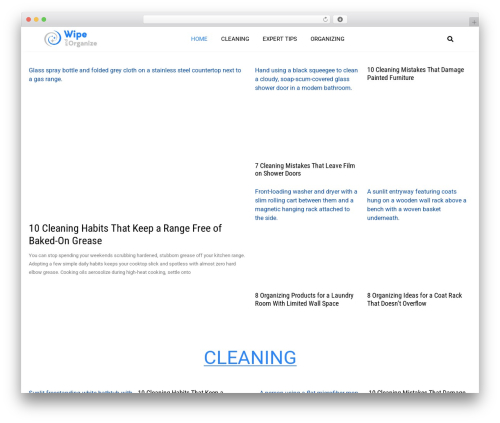 WordPress theme Hello Elementor - wipeandorganize.com