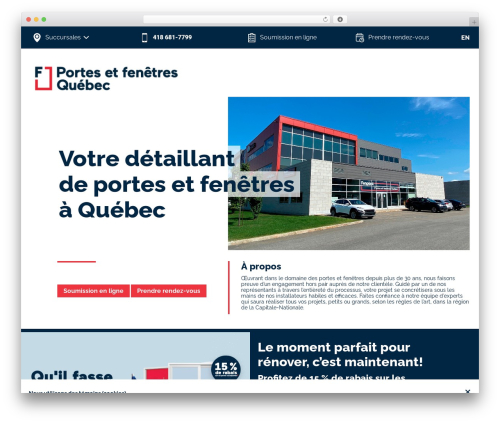 WordPress theme PUBinteractive - portesfenetresquebec.com