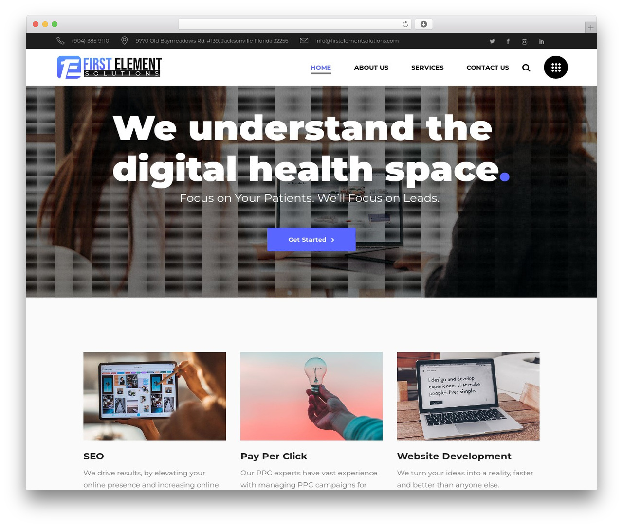 Aoki WordPress theme - firstelementsolutions.com