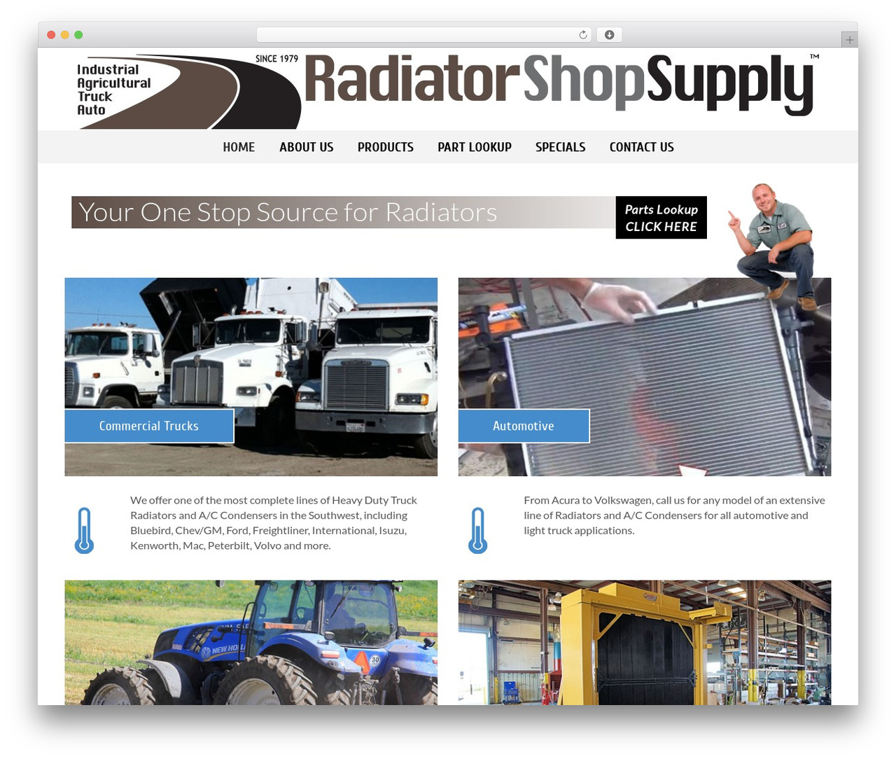 Bootstrap Basic WordPress theme design - radiatorsupplyco.com