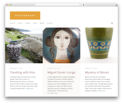 Theme WordPress Bindery - modernware.com