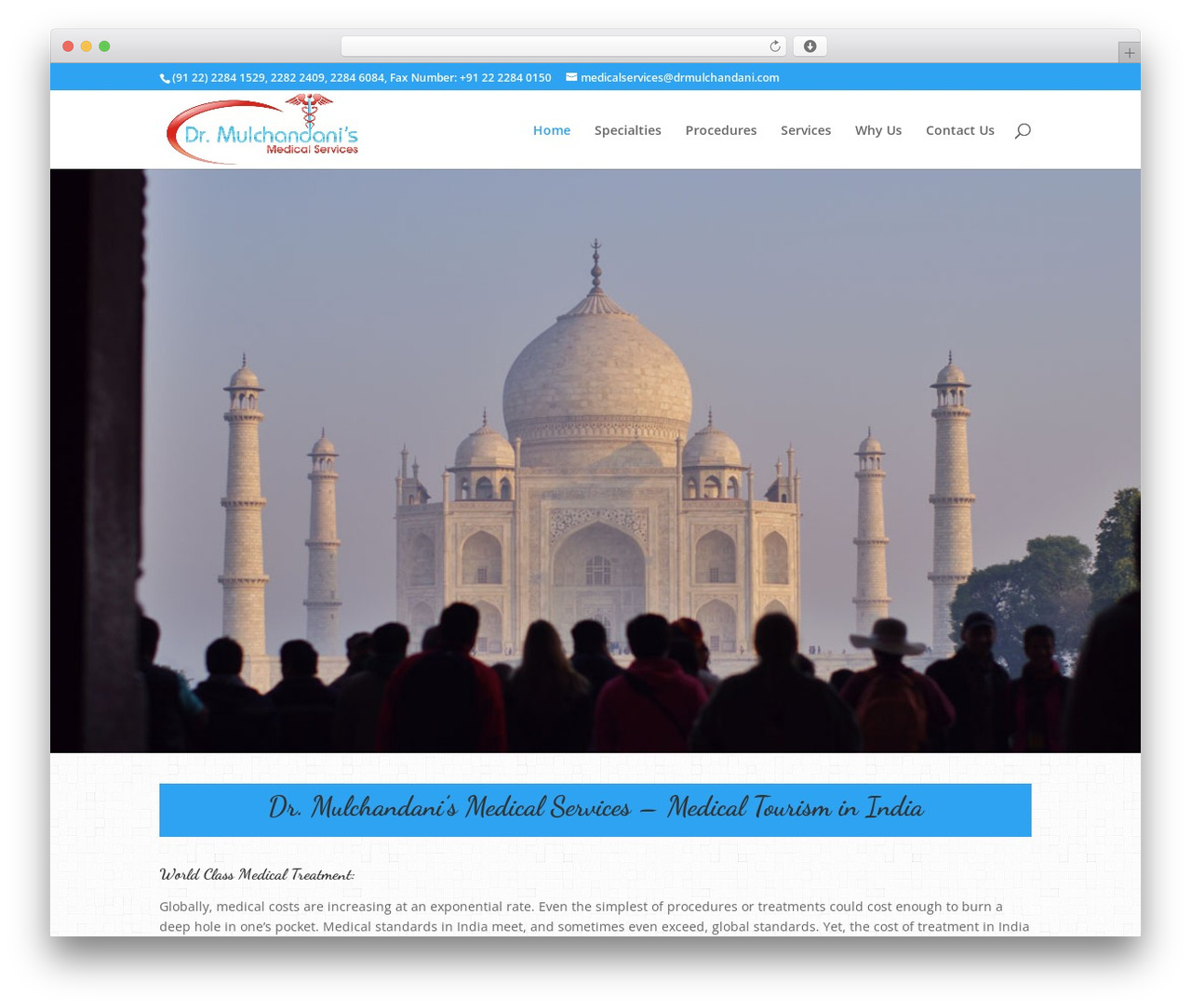 WordPress theme Traffic Wonders - drmulchandani.com