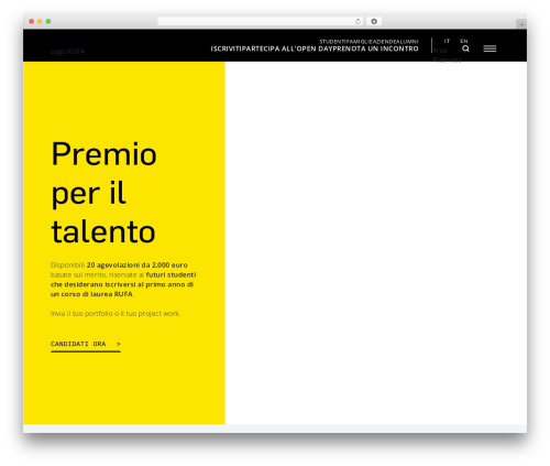 Zephyr WordPress theme - unirufa.it